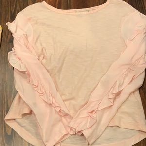 Girls ruffle arm top